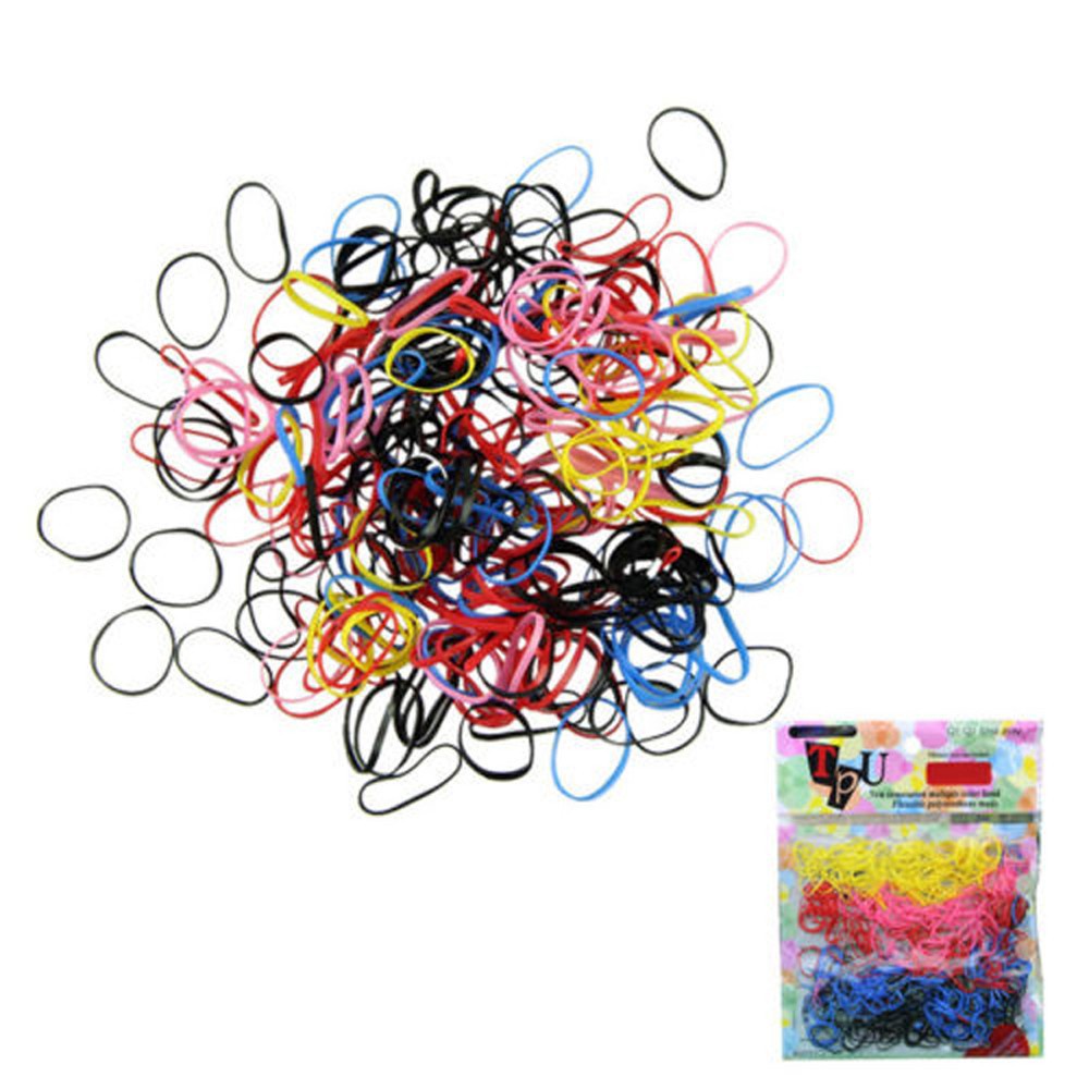 Set 400 dây thun buộc tóc nhiều màu sắc cho nữ