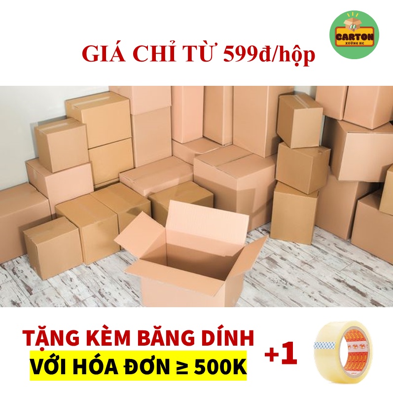 (60x40x40) (5 lớp) COMBO 5 Hộp Carton Giá Rẻ, Thùng Carton Đóng Hàng chỉ từ 599đ/h