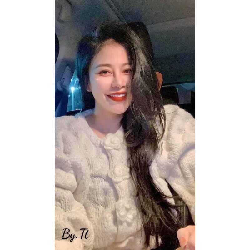 Áo len khuy hoa tay siêu bồng QCL1