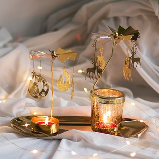 [ Sẵn] Khay đựng nến trang trí và chong chóng xoay phụ kiện nến (bán rời hoặc theo set)