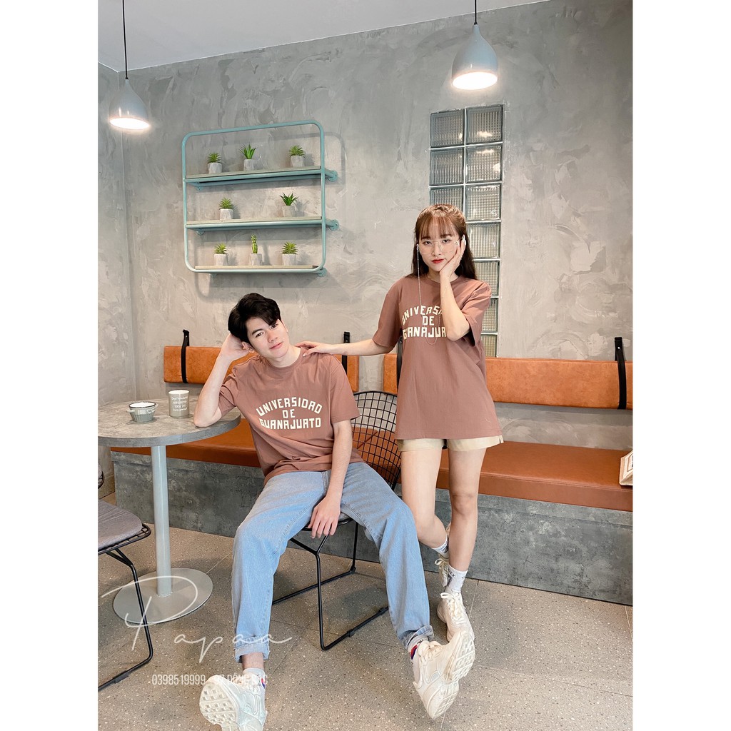 Áo phông nam nữ Hàn Quốc unisex chữ UNIVERSIDAD 208619 PAPAA SHOP