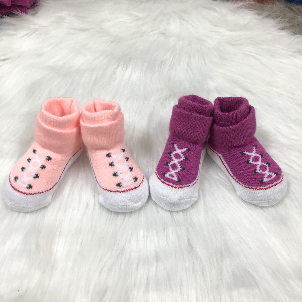 Tất len sơ sinh cao cổ giả giày cho bé trai / bé gái từ 0-3m