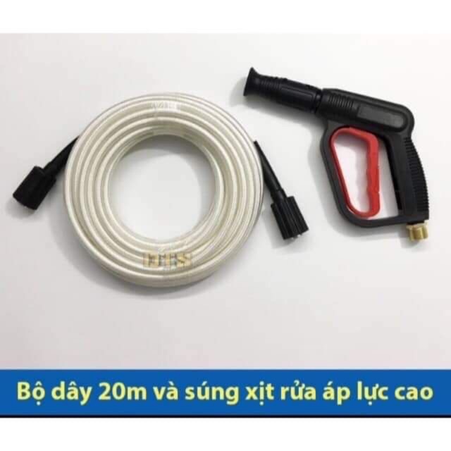 Bộ 20m dây rửa xe và súng xịt - súng rửa xe áp lực cao