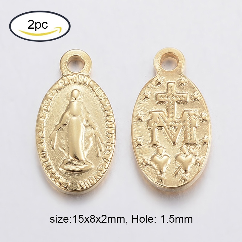 Set 2-100 Charm Lỗ Trái Tim Bằng Thép Không Gỉ 304 10x8x0.8mm 1mm
