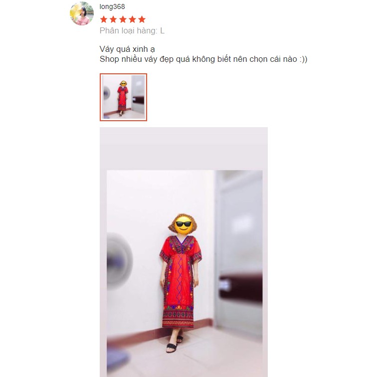 (SẴN) Váy / đầm thổ cẩm đỏ dáng xòe họa tiết hình khối thời trang đi biển hè V00049 | BigBuy360 - bigbuy360.vn