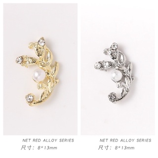 Charm đính móng giá rẻ hình hoa lá đính ngọc