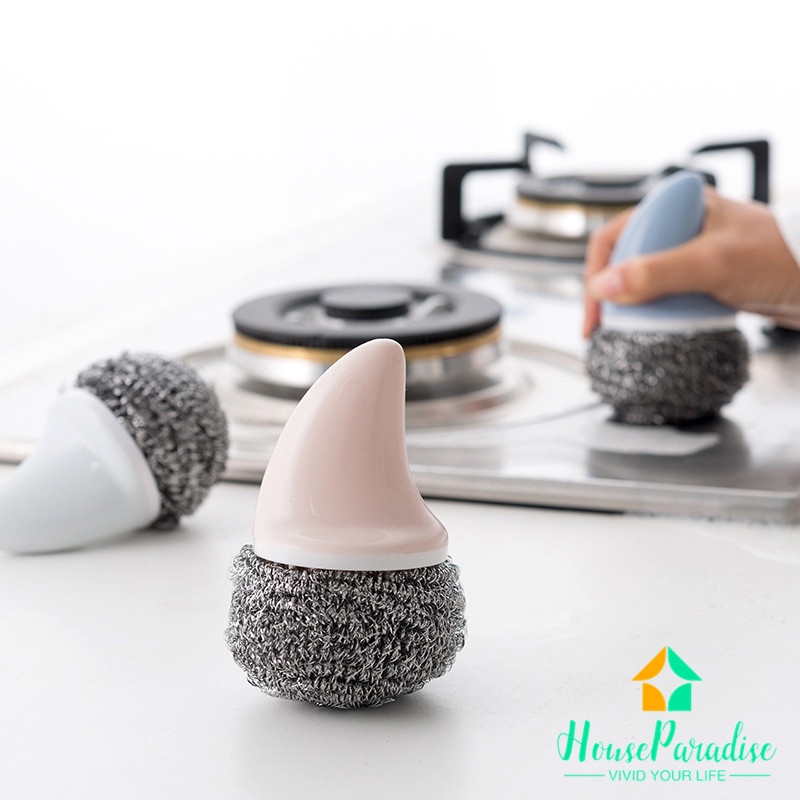 Bàn Chải Vệ Sinh Nhà Bếp Bằng Thép Không Gỉ Thiết Kế Độc Đáo Tiện Dụng