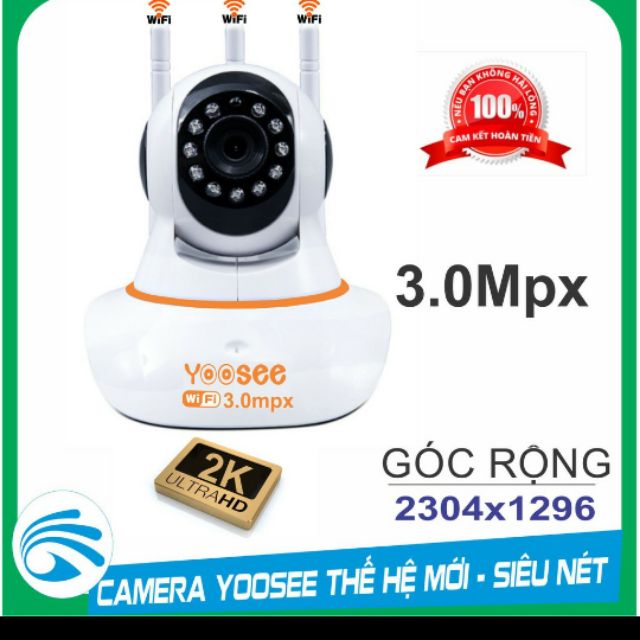 [ GIÁ SẬP SÀN ] CAMERA IP WIFI YOOSEE 8 LED New - QUAY ĐÊM CÓ MÀU - XOAY 360 ĐỘ