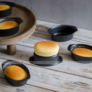 Khuôn Oval Mini Đen có tay cầm Breadleaf
