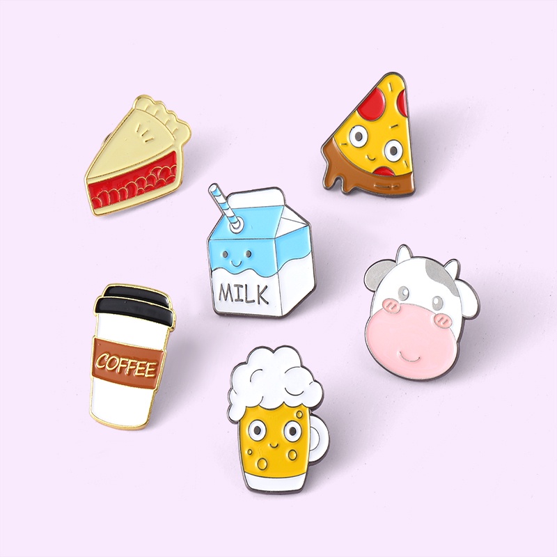 Ghim cài áo hình thức ăn hoạt hình đáng yêu