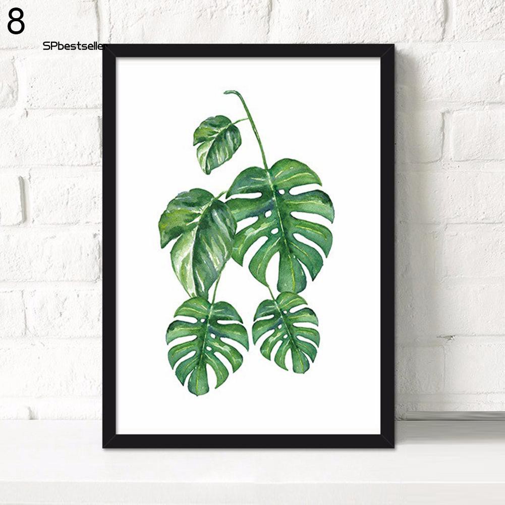 Tranh vải canvas hình lá cây trang trí nội thất độc đáo