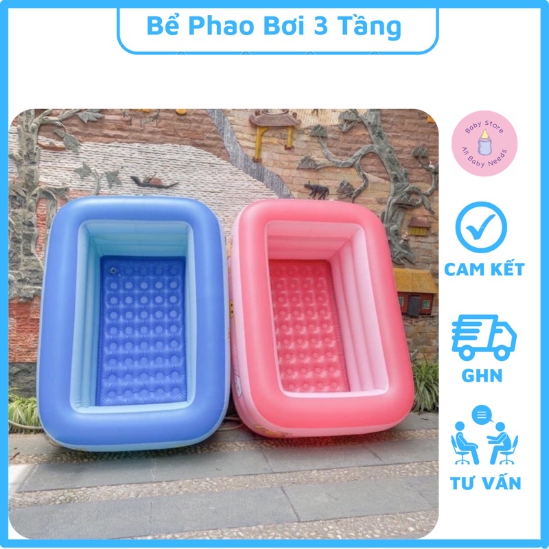Bể Bơi Phao 3 Tầng 1m5 Có Đáy Chống Trượt