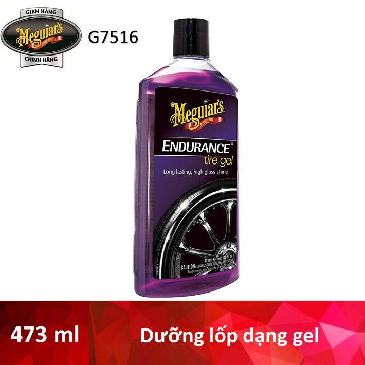 [Mã LTP50 giảm 50000 đơn 150000] Meguiar's Dưỡng lốp (vỏ xe) dạng gel - Endurance Tire Gel, G7516, 473 ml