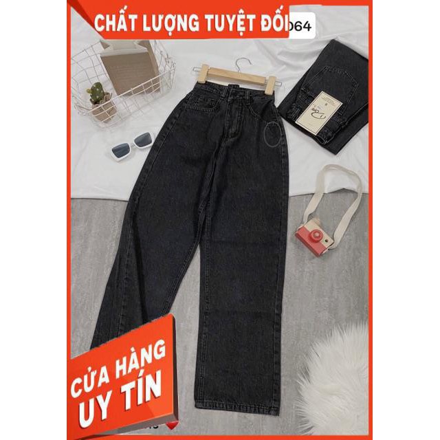QUẦN JEANS ỐNG RỘNG XÁM NAM NỮ ĐỀU MẶC ĐƯỢC- hình thật shop chụp | BigBuy360 - bigbuy360.vn