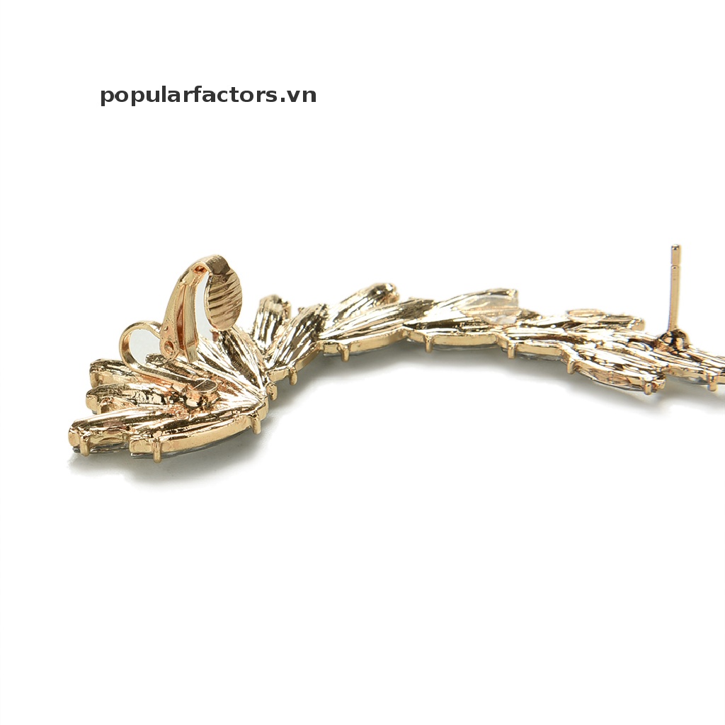 1x Khuyên Kẹp Vành Tai Đính Đá Thời Trang Cho Nữ