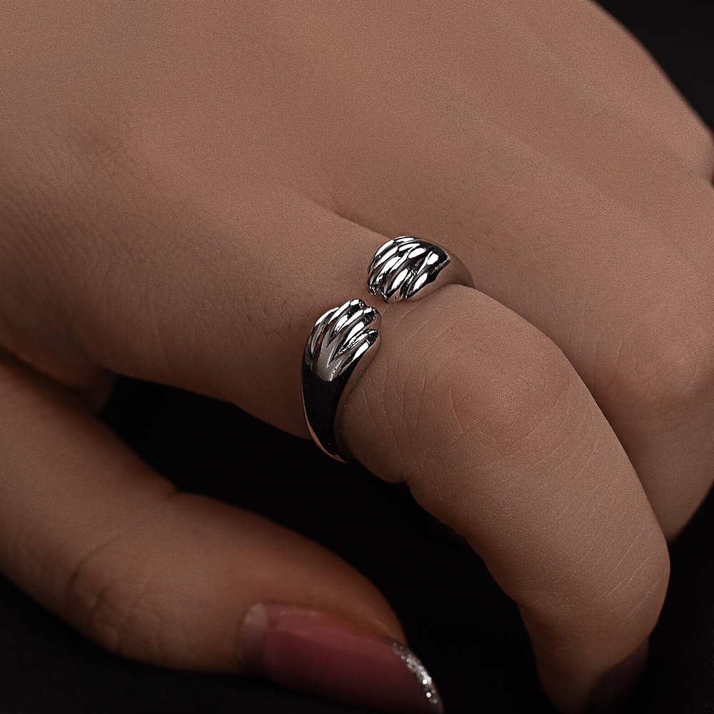 Nhẫn Hở Hình Chân Mèo Đơn Giản Dễ Thương Có Thể Điều Chỉnh