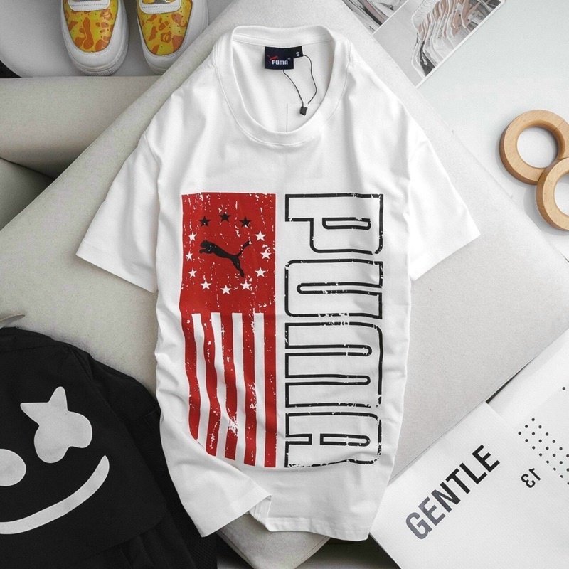 Áo thun nam vải cotton hàng cao cấp tay ngắn cổ tròn logo PM in ngang siêu đẹp