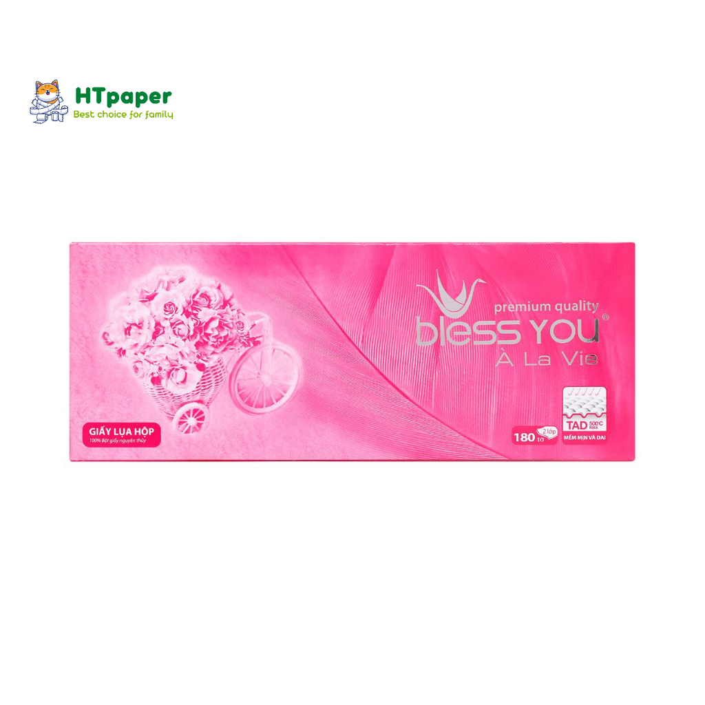 [HOẢ TỐC] Khăn Giấy Hộp, Khăn Giấy Rút Bless You À La Vie 180 tờ x 2 lớp cao cấp mềm mịn