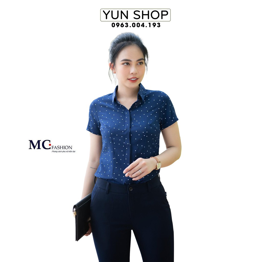 Áo Sơ Mi Nữ Công Sở Đẹp Họa Tiết Chấm Bi - MC Fashion A0257