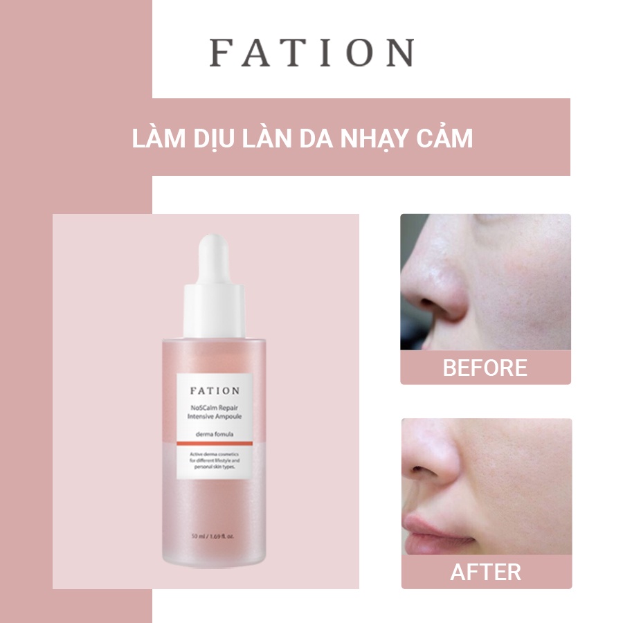 Tinh Chất Dưỡng Ẩm Phục Hồi Và Dưỡng Ẩm Sâu FATION NoSCalm Repair Intensive Ampoule 50ml