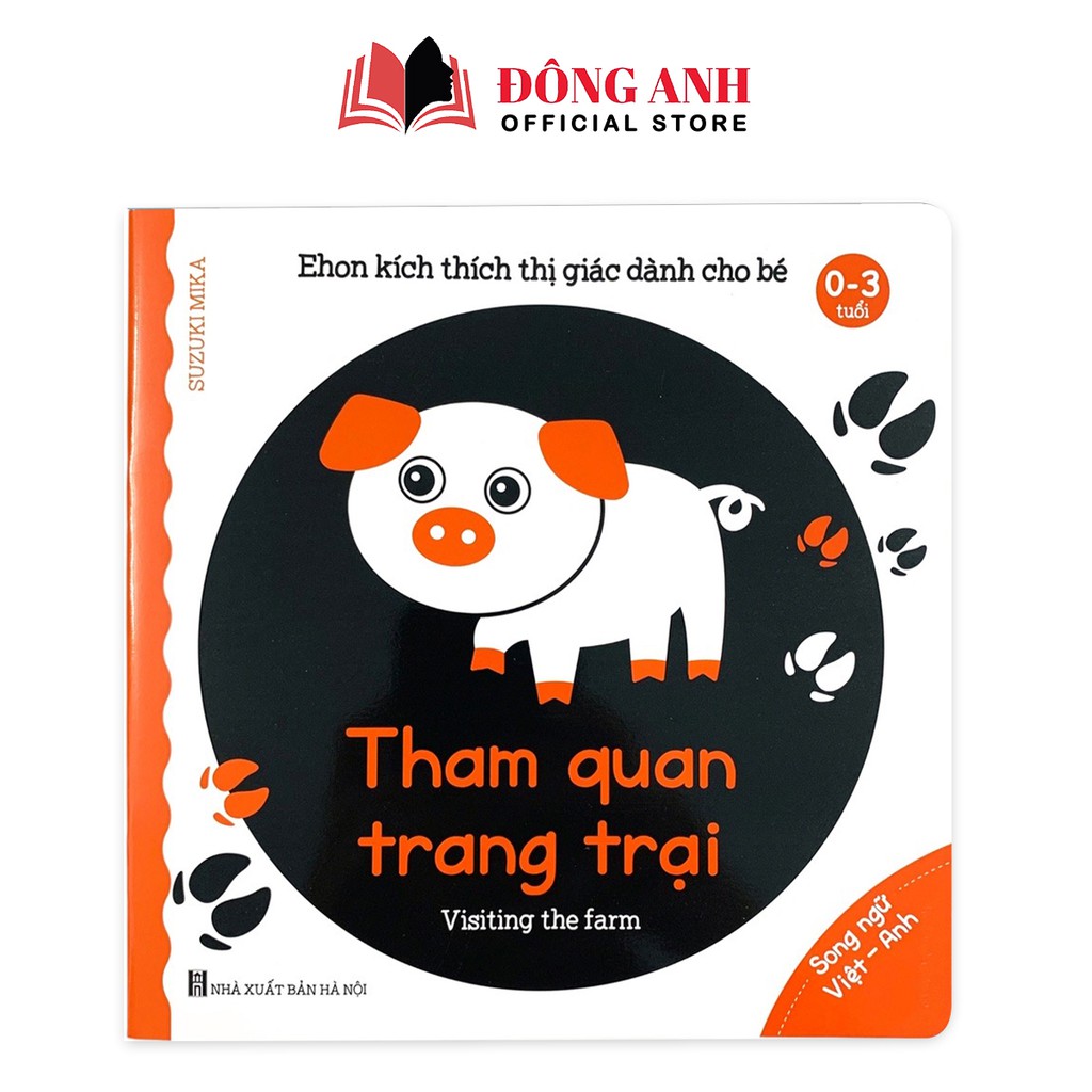 Sách - Combo 6 cuốn Ehon song ngữ Việt - Anh Kích Thích Thị Giác dành cho bé từ 0-3 tuổi