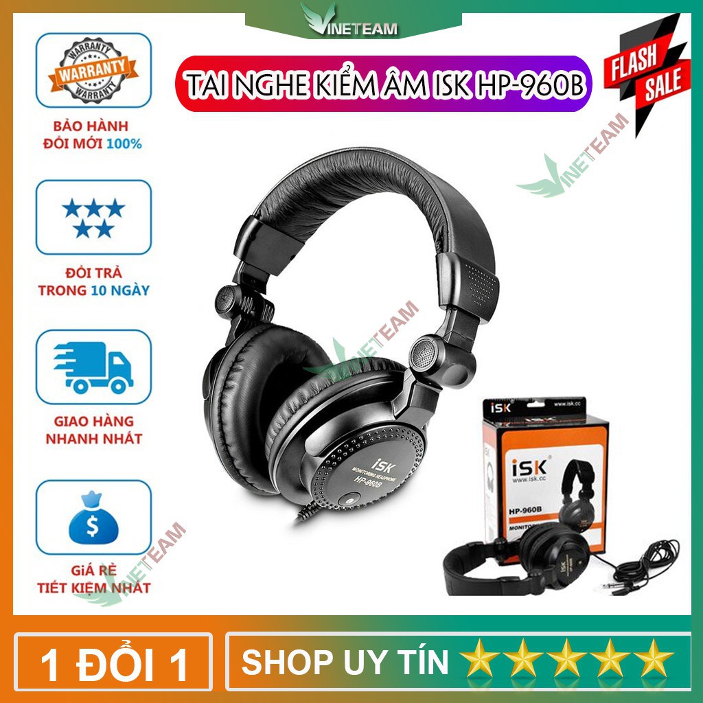 Tai Nghe Kiểm Âm Chuẩn Phòng Thu ISK HP960B Cao Cấp Chính Hãng- Headphone Store -dc4079