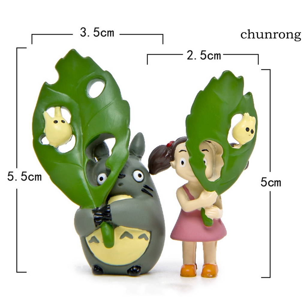Cr-set 2 Mô Hình Nhân Vật Anime Ghibli Totoros Mei Leaf Action Vui Nhộn Trang Trí Sưu Tập