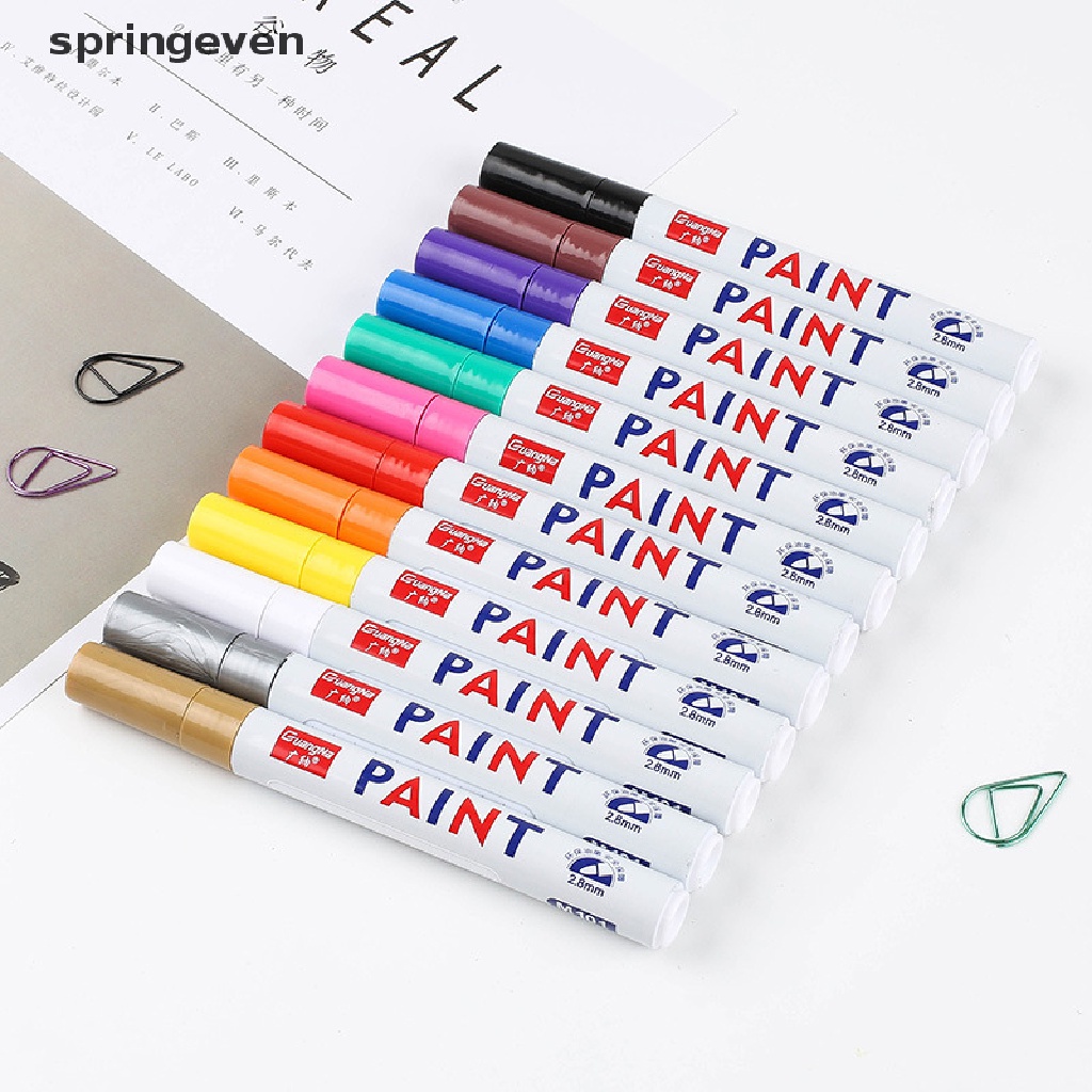 Set 12 Bút Lông Đánh Dấu Lốp Xe Hơi Chống Phai Màu