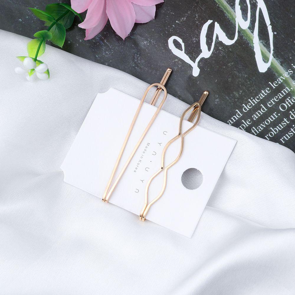 Kẹp Tóc Gợn Sóng Bằng Kim Loại Thời Trang Tối Giản