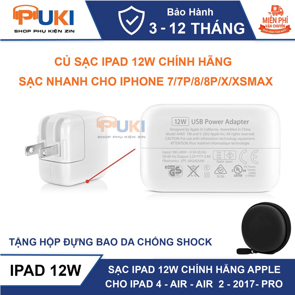 [ Trợ giá ] Củ sạc ipad 12w hàng bóc máy chính hãng APPLE like new