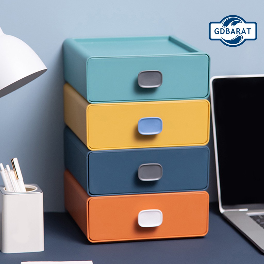 (Hàng Mới Về) Hộp Đựng Mỹ Phẩm Để Bàn Có Ngăn Kéo Tiện Dụng