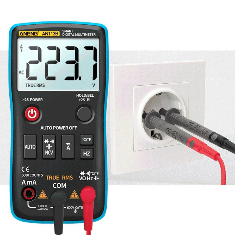Vạn Năng Kế Kỹ Thuật Số ANENG AN113B RMS 6000 Counts AC/DC