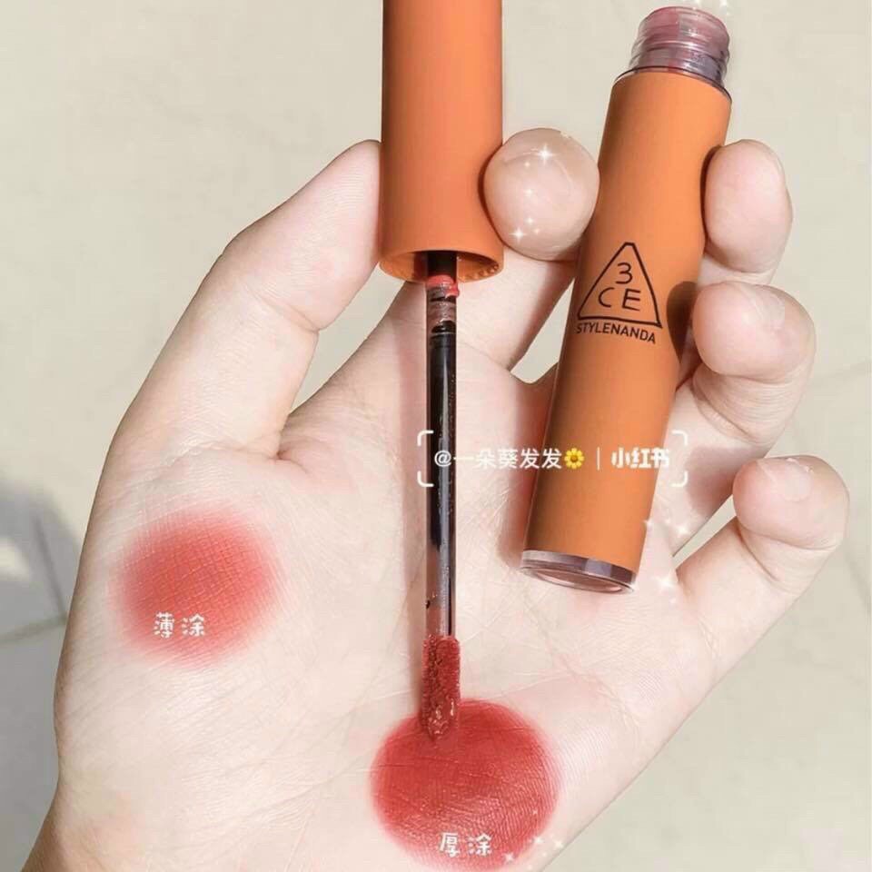 Son 3CE Velvet Lip Tint Màu Đỏ Gạch Nâu Taupe