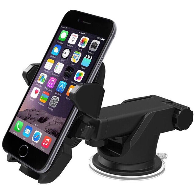 kẹp điện thoại trên ô tô - đế hít mặt kính - kẹp 360 độ (tặng ngay 1 ốp lưng bất kì) - Phụ kiện giá rẻ