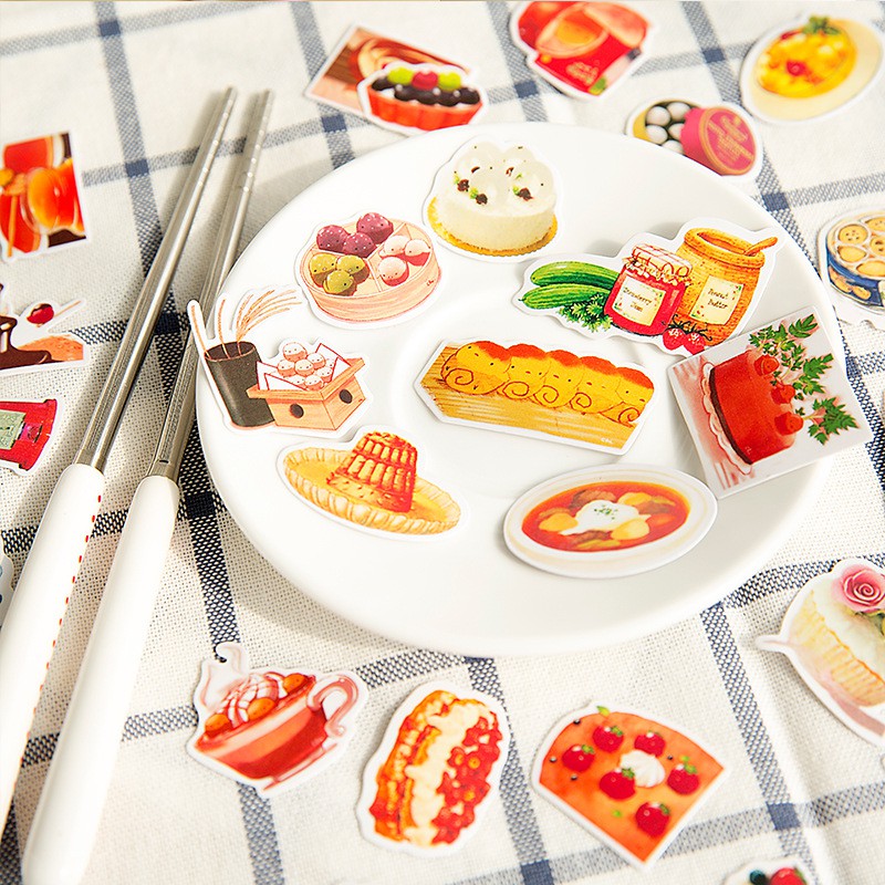 Sticker Set 20 Miếng Cắt Sẵn Hình Trứng Lười, Mèo và Hoạt Hình Cute