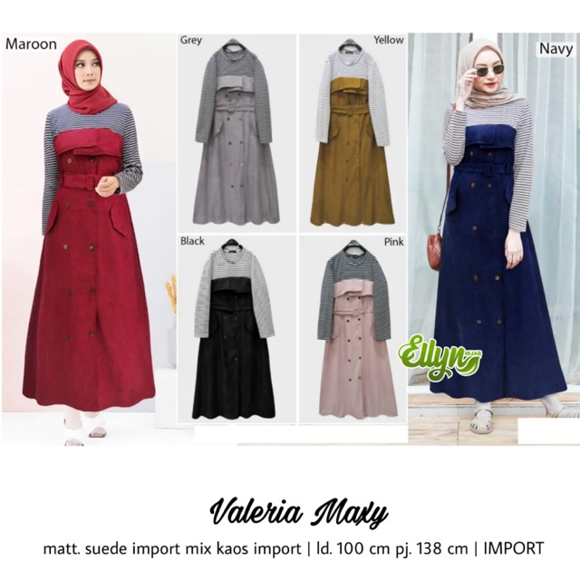 Váy maxi da lộn nhập khẩu Valeria maxy