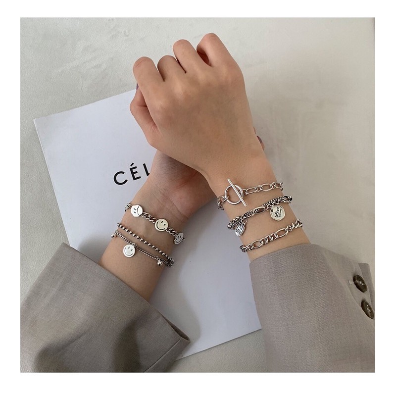 Dây chuyền mặc cười unisex thép không rỉ (có sẵn)