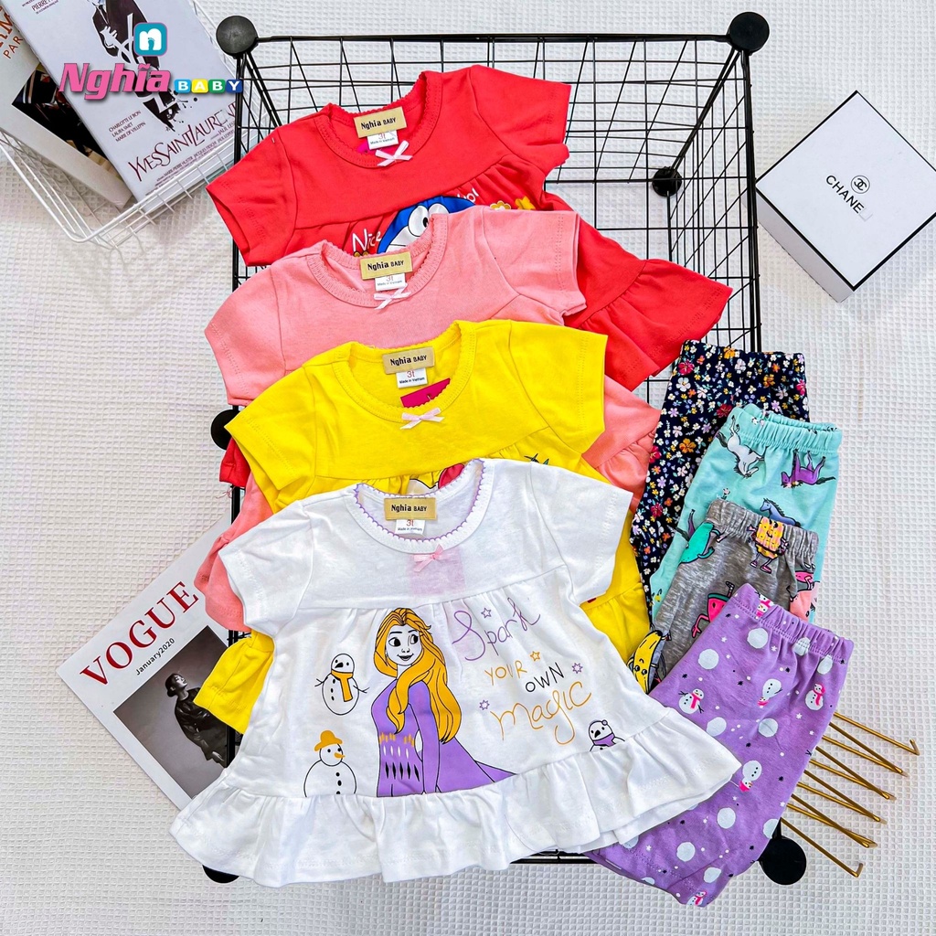 Đồ bộ bé gái NGHĨA BABY dành cho bé từ 9-22kg