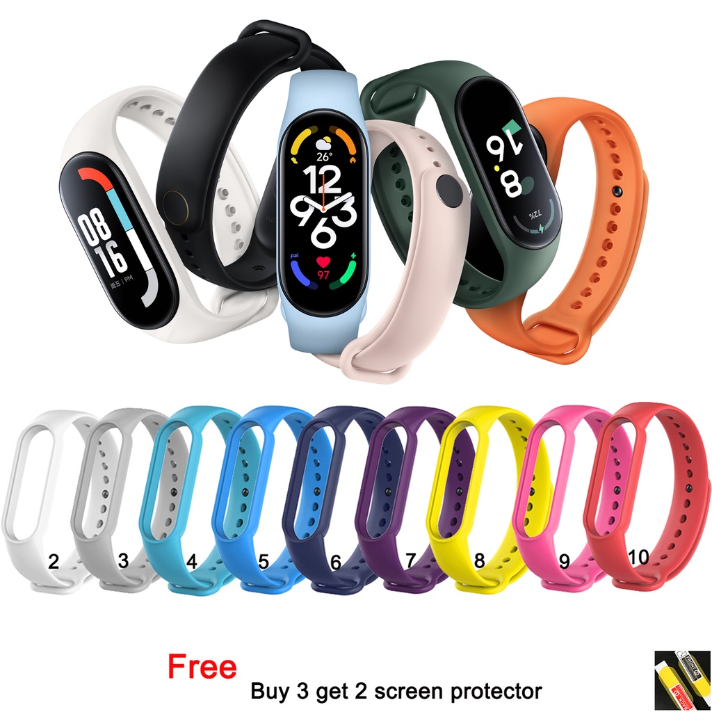 Dây Đeo Silicone Cho Xiaomi Mi Band 7 Miband 7