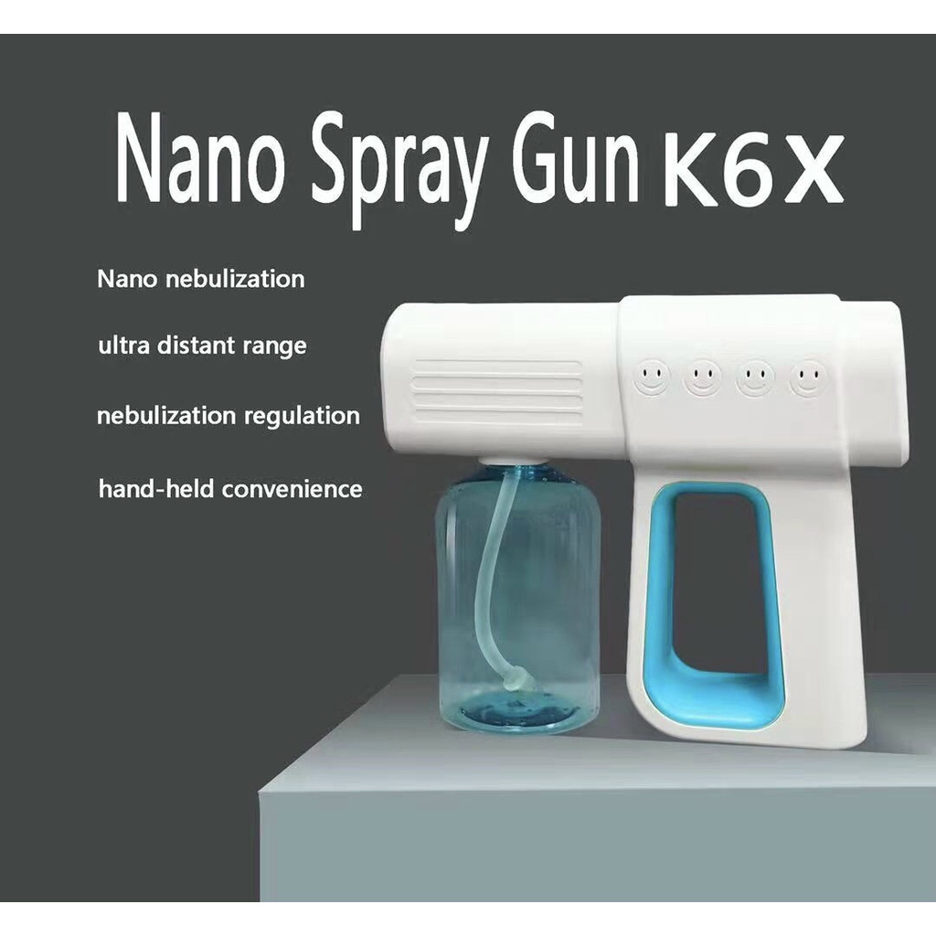 Súng phun khử khuẩn Nano K6X Cao Cấp, Máy xịt khử khuẩn cầm tay, Máy diệt khuẩn Nano thế hệ mới