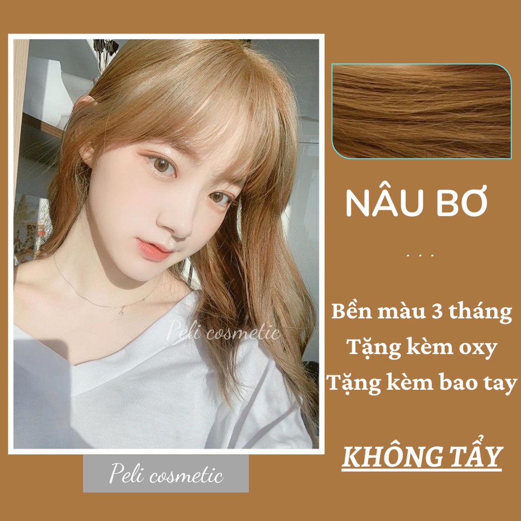 Thuốc nhuộm tóc . nhuộm tóc màu nâu bơ ,