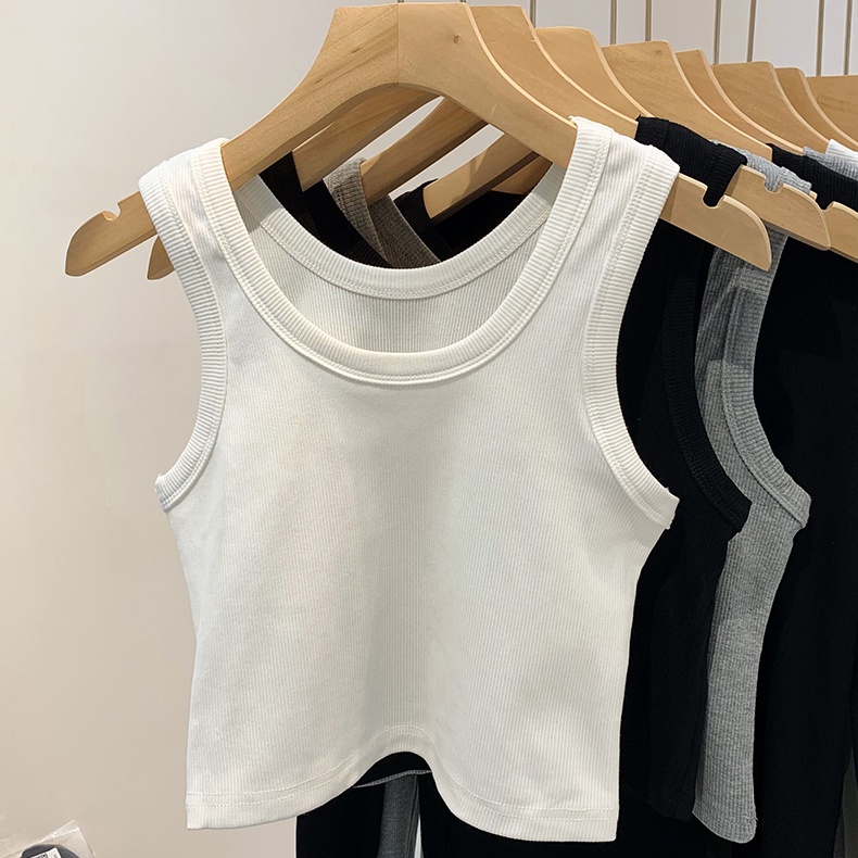 SUXI Áo Ba Lỗ Màu Sắc Đơn Giản Thời Trang Mùa Hè Cho Nữ