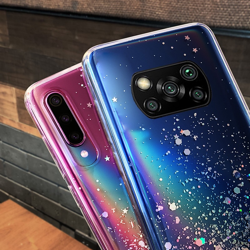 Ốp Điện Thoại Trong Suốt Đính Kim Tuyến Cho Xiaomi Mi 10T Pro Note 10 Lite Ultra Mi8se Mi9se