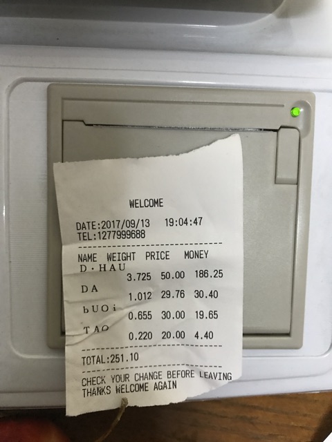 Cân điện tử in hoá đơn