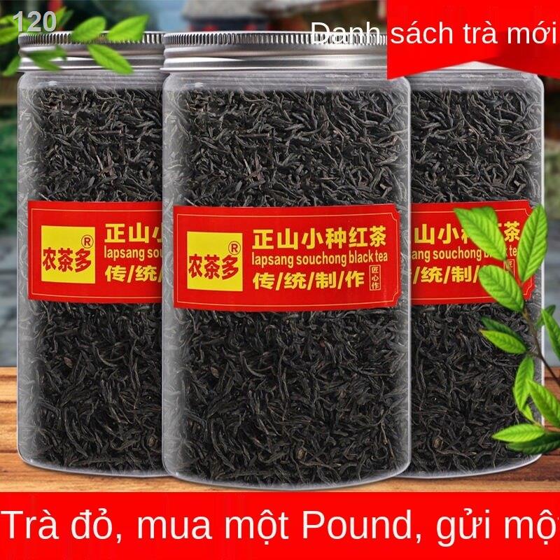 【hàng mới】Mua một catty và nhận nửa miễn phí năm 2021 trà đen Wuyishan Zhengshan Souchong lon tổng cộng 750g