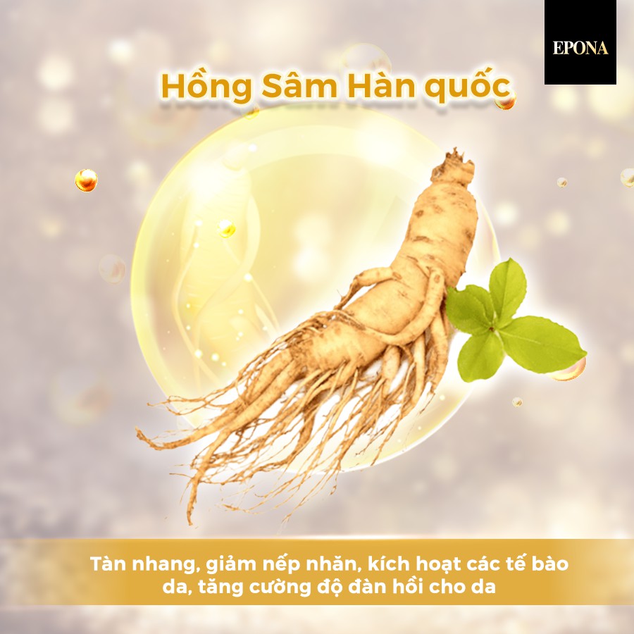 Kem Dưỡng Mờ Nám, Trẻ Hóa, Phục Hồi Da Chiết Xuất Hồng Sâm Ngàn Năm Epona Original Red Ginseng Gold Whitening 50ml