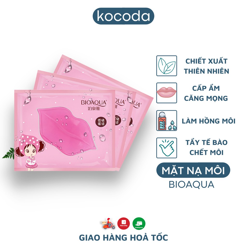 Mặt nạ dưỡng môi BIOAQUA giúp làm mềm dưỡng ẩm và giảm thâm cho môi 8g - KOCODA