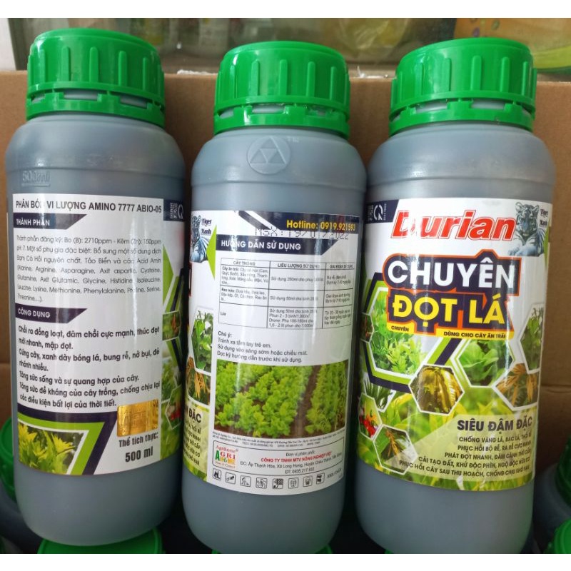 CHUYÊN ĐỌT LÁ - Phân bón vi lượng AMINO 7777 Abio  chai 500ml