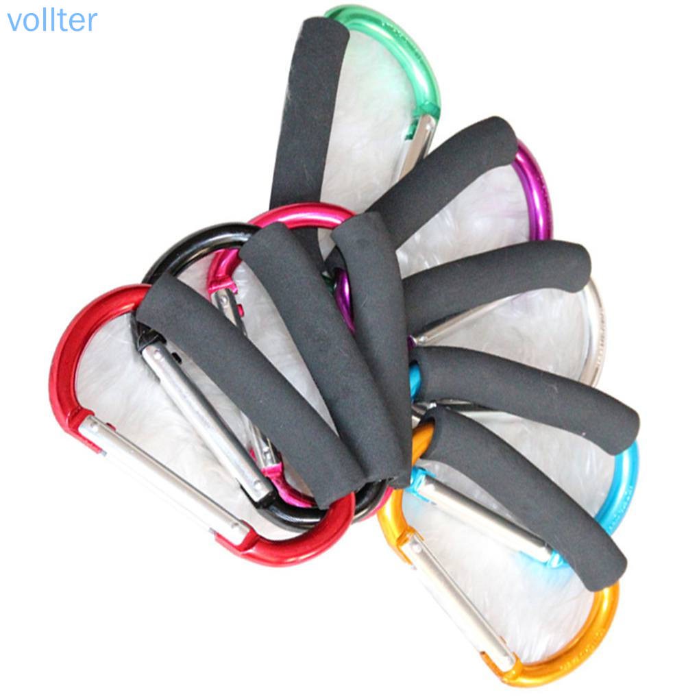 Móc Treo Đồ Hình Chữ D Bằng Hợp Kim Nhôm Cỡ Lớn Có Tay Cầm Hình Chữ D Có Nút Bấm Tiện Dụng Màu Sắc