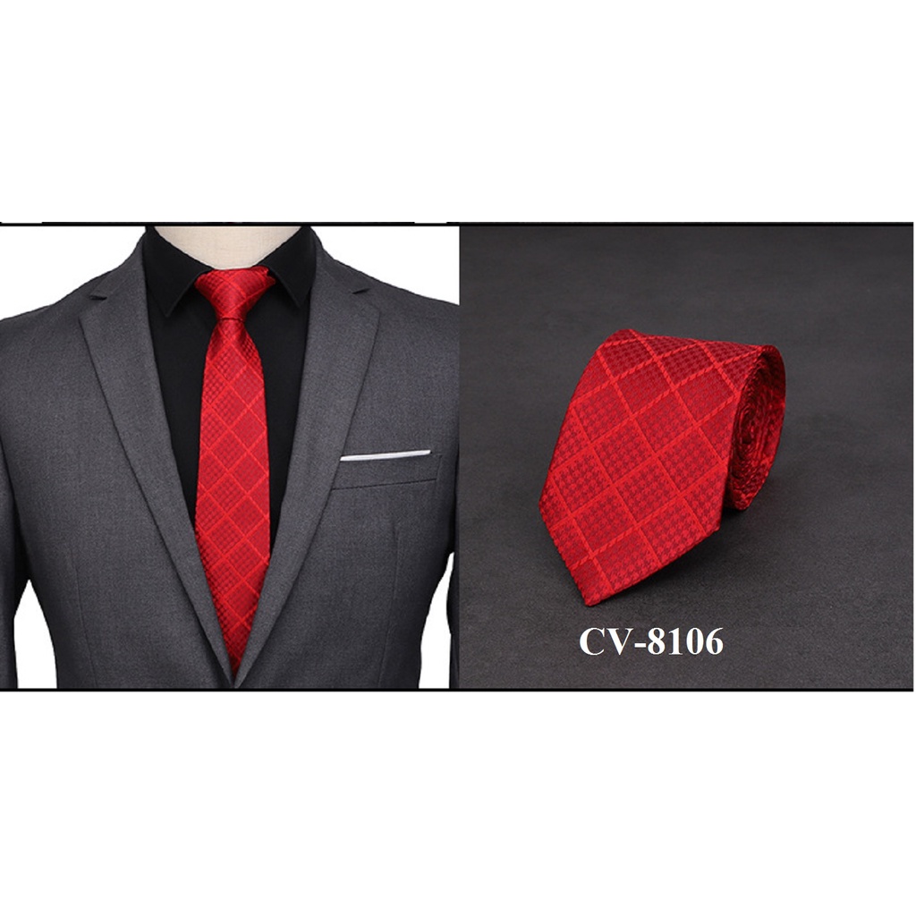 Cravat Nam bản lớn 8cm phù hợp phong cách công sở, thanh lịch, cà vạt nam thời trang - CV-8106